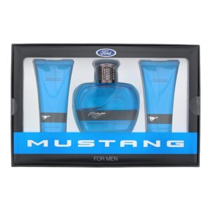 Mustang Blue 3 Piece Gift Set: Eau De Toilette 100ml - Aftershave Balm 100ml - Hair & Body Wash 100ml