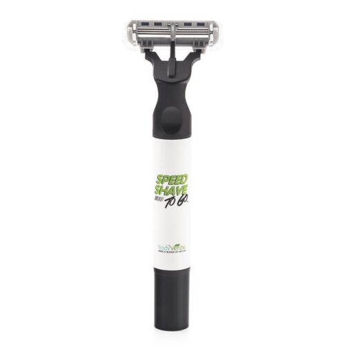 Body Verde Speed Shave to Go - All in One Portable Razor with Waterless Shave Lotion (Ideal for Travelling, Outdoors, Gym)