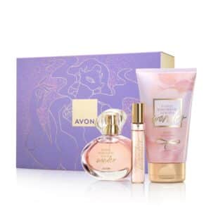 Avon Today Tomorrow Always Fairytale for Her Three Piece Gift Set with Wonder EDP 50ml, EDP Purse Spray 10ml and Body Lotion 150ml in a Gift Box