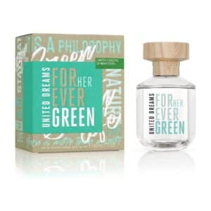 Benetton - Forever Green Her from United Dreams, Eau de Toilette for Women - Long Lasting - Fresh, Femenine and Casual Fragance - Floral and Citrus Noets - Ideal for Day Wear - 80 ml