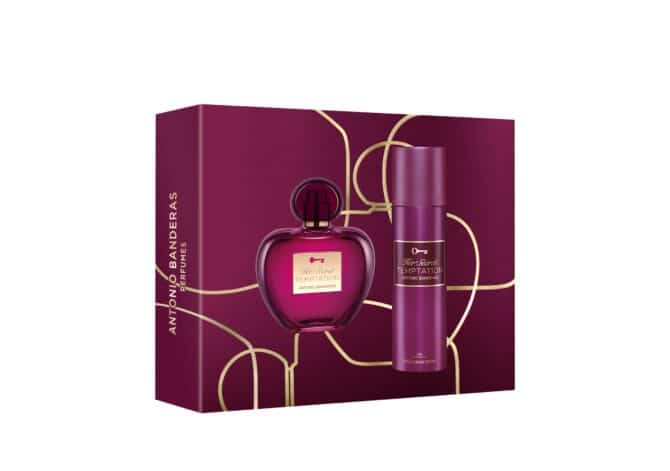 Banderas Perfumes - Her Secret Temptation Gift Set EDT 80 ml + Deodorant 150 ml - Romantic, Charming and Femenine Fragance - Oriental and Sweet Notes - Ideal for Day Wear