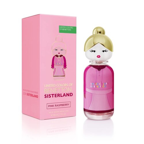 Benetton - Sisterland Pink Raspberry, Eau de Toilette for Women - Long Lasting - Fresh, Young and Modern Fragance - Floral, Neroli and Musk Notes - Ideal for Day Wear - 80 ml