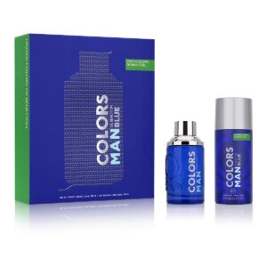 Benetton - Blue from United Colors Gift Set EDT 100 ml + Deodorant 150 ml - Long Lasting - Fresh, Young and Casual Fragrance - Citrus, Fruity and Marine Notes - Ideal for Day Wear - 100 ml