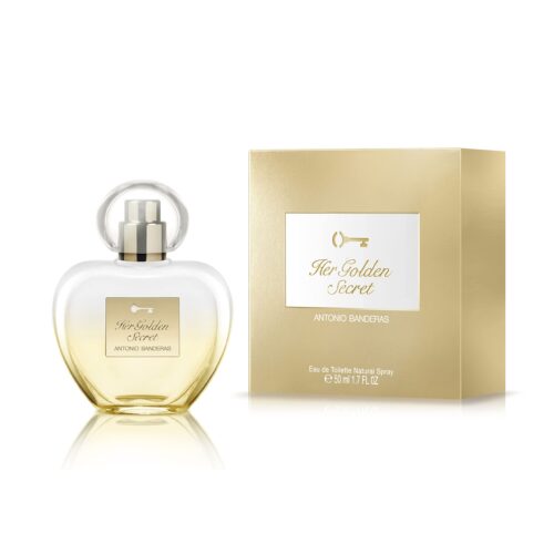 Banderas Perfumes - Her golden secret - Eau de toilette Spray for Women - Long Lasting - Femenine, Charming and Romantic Fragance - Fruity, Floral and Vanilla Notes - 50 ml