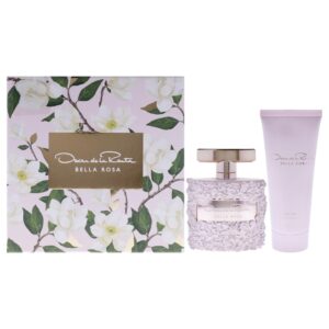 Bella Rosa by Oscar De La Renta for Women - 2 Pc Gift Set 3.4oz EDP Spray, 3.4oz Body Lotion