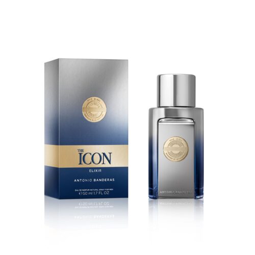 Banderas -The Icon Elixir Eau De Perfume For Men - Long Lasting - Fresh, Elegant, And Sexy Scent - Spicy, Marine, And Woody Notes - Ideal For Special Events - 50 ml