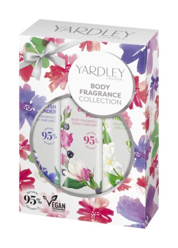 Yardley Traditional Body Spray Set 3x75ml - Christmas Gift - Gift for Her - Birthdays