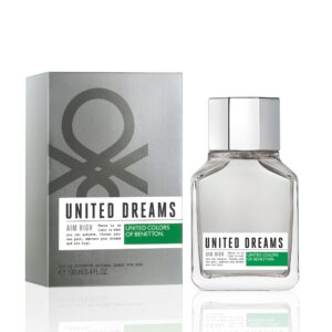 Benetton - United Dreams Aim High, Eau de Toilette for Men - Long Lasting - Fresh, Casual and Modern Fragance - Woody, Aromatic and Citrus Notes - Ideal for Day Wear - 100 ml