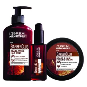 L'Oreal Men Expert Barber Club Long Beard 3-Step Regime Bundle