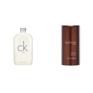 Calvin Klein CK ONE Unisex Eau de Toilette, 300ml & Euphoria for Men Deodorant Stick, 75 g