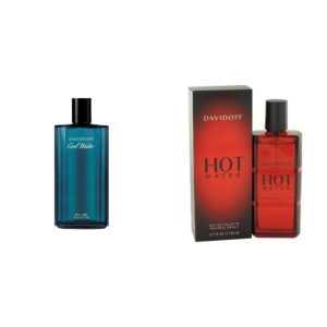 DAVIDOFF Cool Water Man Eau de Toilette,200 ml (Pack of 1) & Hot Water Homme Eau de Toilette Spray, 110 ml