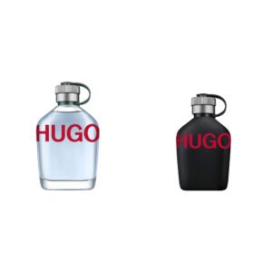 HUGO Man Eau de Toilette 200ml & HUGO Just Different For Him Eau de Toilette 125ml Aftershave for Men, Packaging may vary