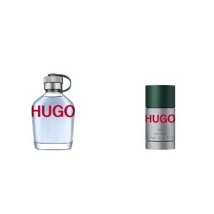 HUGO Man Eau de Toilette 125ml Aftershave for Men & HUGO Man Deodorant Stick, 75 ml