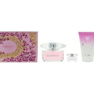 Versace Bright Crystal 4 Piece Gift Set: Eau De Toilette 90ml - Shower Gel 100ml - Body Lotion 100ml - Eau De Toilette 5ml