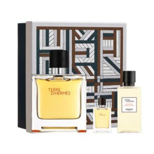 HERMES Paris Terre D'HERMES EAU DE Toilette 75ML VAPORIZADOR + Gel DE BA ëO 40ML + MINIATURA 5ML