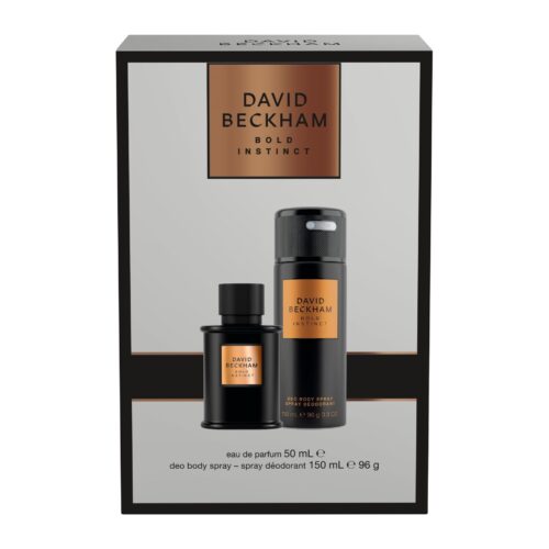 David Beckham Bold Instinct Giftset including an Eau de Parfum 50ml and Deodorant Body Spray 150ml, Captivating Woody Aftershave