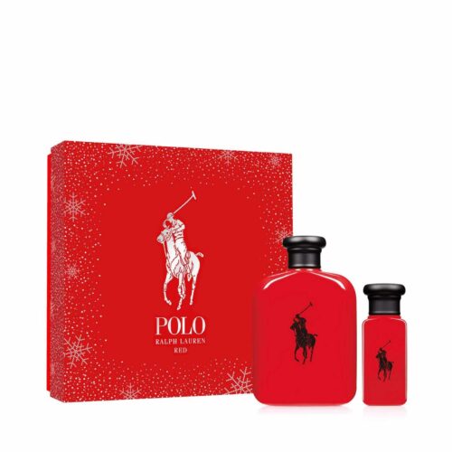 Ralph Lauren Polo Red Eau de Toilette Gift Set with 30ml Travel Spray, 155 ml, 2 Count (Pack of 1)