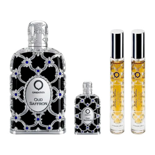 Oud Saffron by Orientica for Men - 4 Pc Gift Set 2.7oz EDP Spray, 7.5ml EDP Spray, 2 X 10ml EDP Spray