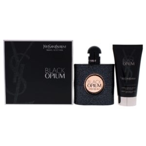 Black Opium by Yves Saint Laurent Eau de Parfum Spray 50ml & Shimmering Moisturising Fluid 50ml, (Pack of 1)