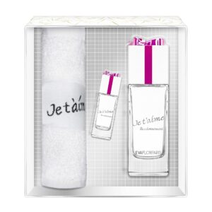 EVAFLORPARIS Je T'Aime Passion ©ment Gift Box Eau De Parfum 100 ml + Miniature 7.5 ml + Hand Towel Set Women Spray For Her Women Perfume