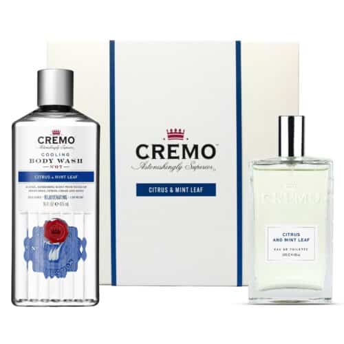 CREMO - Citrus & Mint Gift Set for Men - Eau de toilette 100ml and Body Wash 473ml - Fresh fragrance