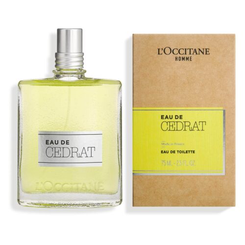 L'OCCITANE Homme Eau de Cedrat Eau de Toilette 75ml | Fresh & Woody Scented | Luxury & Clean Beauty Fragrance for Him