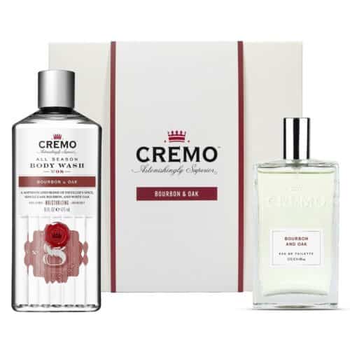 CREMO - Bourbon & Oak Gift Set for Men - Eau de toilette 100ml and Body Wash 473ml - Spicy fragrance