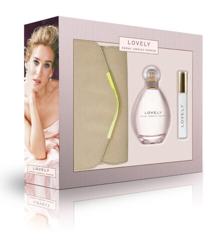 Sarah Jessica Parker Lovely Edp Spray 100ml, Rollerball 10ml and Gold Clutch Bag